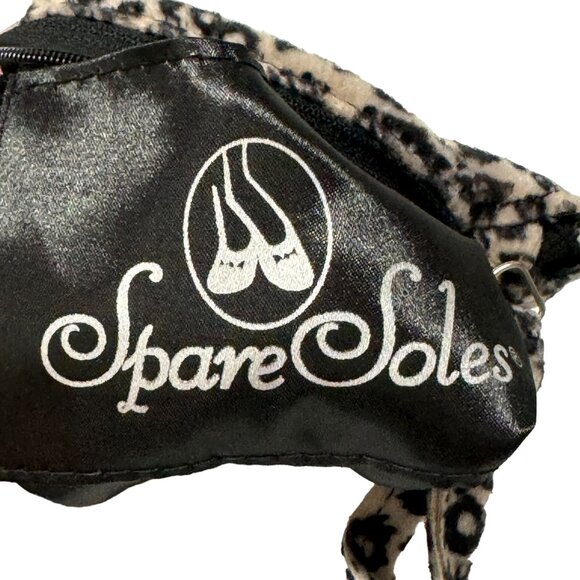 Spare Soles Foldable Flat Shoes Womens 5-6 S Leopard Print Matching Wristlet Bag - Picture 8 of 9